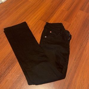 Hudson black straight leg jeans